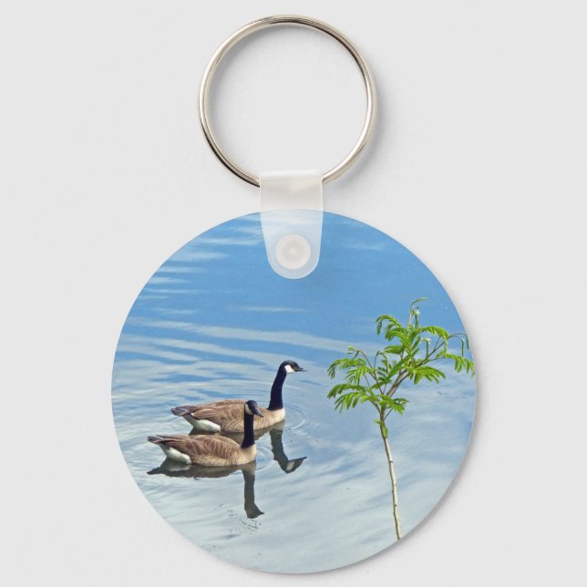 Llavero Disfrutando de una cadena de claves de natación (Anverso)