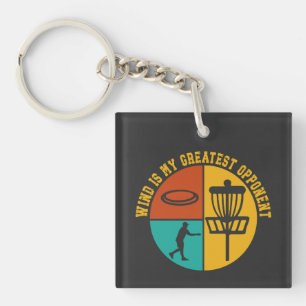 Llavero Disk Golf Funny Design Retro Disc Golf