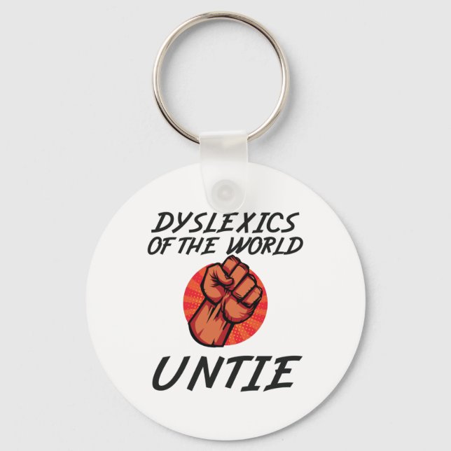 Llavero Disléxica del regalo de la dislexia del mundo (Anverso)