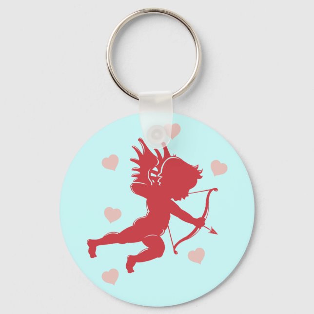 Llavero Disparando a Cupid con Hearts Keychain (Anverso)