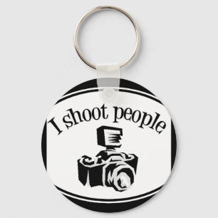 Llavero Disparo a personas con cámara de fotógrafo retro B