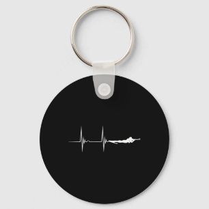 Llavero Disparo del biatleta Sport Heartbeat Ekg Pulse Bia