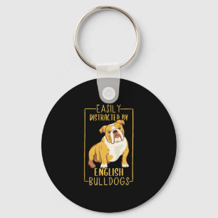 Llavero Distraído Por Bulldogs Ingleses – Bulldog Inglés L