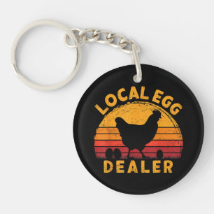 Llavero Distribuidor de huevos de pollo de granja local vi