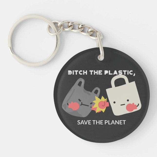 Llavero Ditch the Plastic - Save the Planet (Frente)