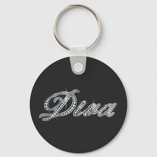 Llavero Diva "Bling de diamantes" (Anverso)
