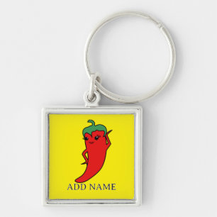 Llavero Diva de Pimiento Chili Kawaii Personalizado