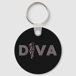 Llavero Diva rosada