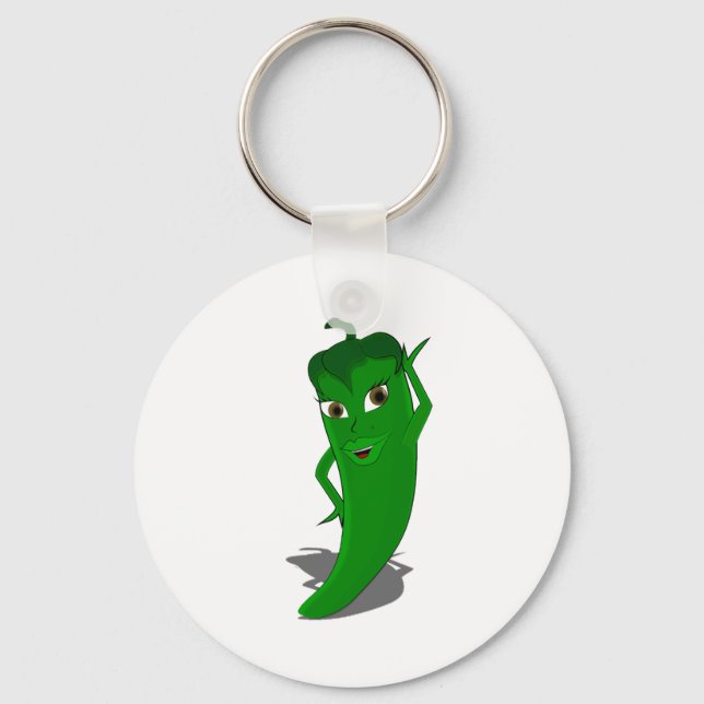 Llavero Diva verde picante (Anverso)