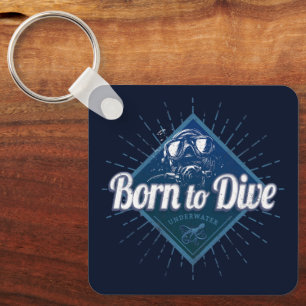 Llavero Diver retro Scuba Diving School Vintage Ocean