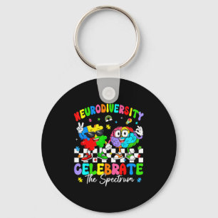 Llavero Diversidad neurodivergente cerebro autismo concien
