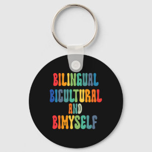 Llavero Diversión Bilingüe Bicultural Y Bimyself ASL Deaf