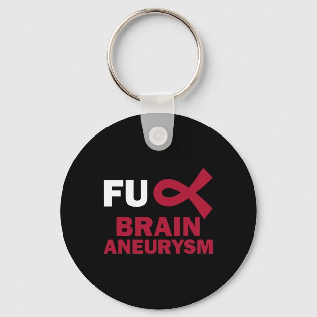 Llavero DIVERSIÓN Brain Aneurysm Awareness Survivor Gift (Anverso)