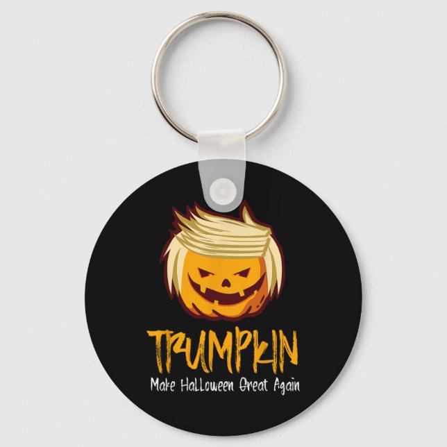 Llavero Diversión de Halloween Donald Trump disfraz idea d (Anverso)