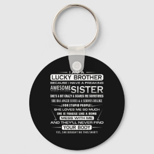 Llavero Diversión de Navidad para hermano de hermana Soy u
