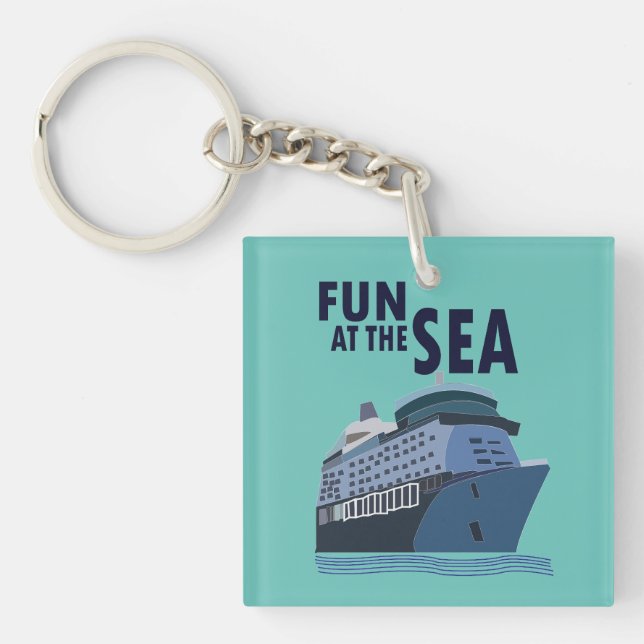 Llavero Diversión en el crucero por mar (Frente)