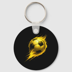 Llavero Diversión Fútbol Efecto Colorido Tie Dye Negro Ama