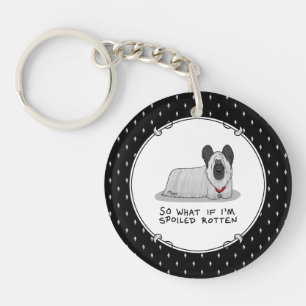 Llavero Diversión satina de Skye Terrier (plata)