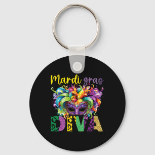 Llavero Diversión Y Festividad Mardi Gras Diva Desig De Ca