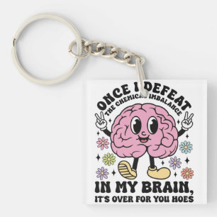 Llavero Divertida cita de salud mental Brainy 