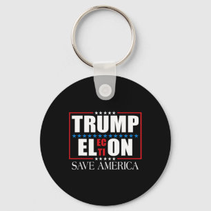 Llavero Divertida elección de Trump Bandera Estadounidense