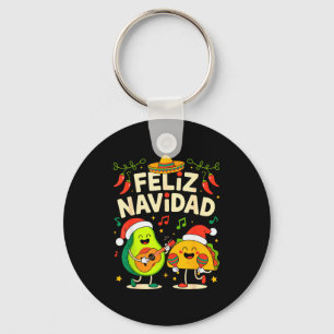 Llavero Divertida Feliz Navidad Aguacate Tacos Navidad Mex