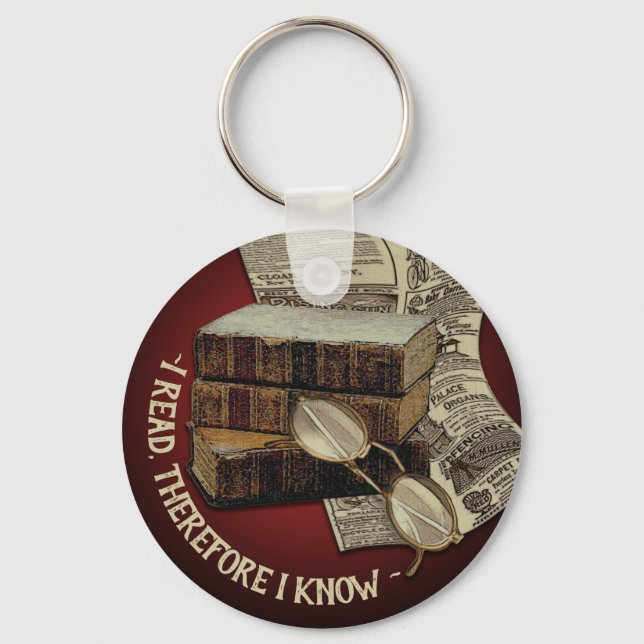 Llavero Divertida lectura vintage (Anverso)