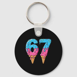 Llavero Divertido 67 Meme Helado Goteo Seis Siete Gen Z