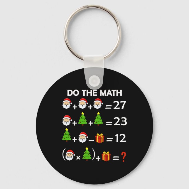 Llavero Divertido 67 Meme Navidad Profesor de Matemáticas  (Anverso)