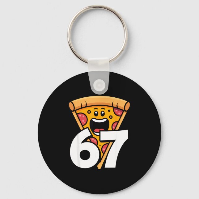 Llavero Divertido 67 Meme Seis Siete Humor Comida Zza  (Anverso)