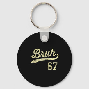 Llavero Divertido 67 seis siete bruh meme estilo béisbol v