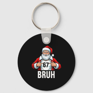 Llavero Divertido 67 Seis Siete Bruh Meme Navidad Santa Ho