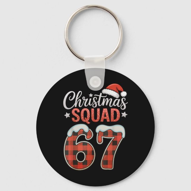 Llavero Divertido 67 Seis Siete Meme Brainrot 67 Navidad S (Anverso)