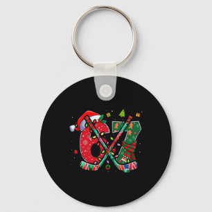 Llavero Divertido 67 Seis Siete Navidad Hockey sobre Hielo