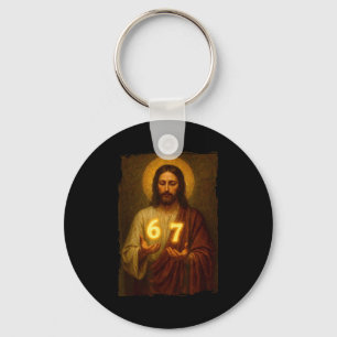 Llavero Divertido 6 7 Jesús. Absurdo meme Seis Siete, Adol
