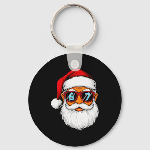 Llavero Divertido 6 7 Seis Siete Meme Cara de Santa Navida