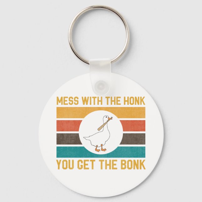 Llavero Divertido Ajedrez De Ganso Con La Honra Que Recibe (Anverso)