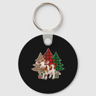 Llavero Divertido árbol de navidad de vacas navideñas navi