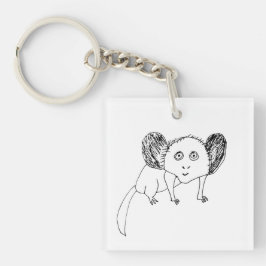 Llavero divertido Aye Aye - Animal raro mal dibuja