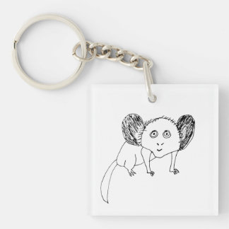 Llavero divertido Aye Aye - Animal raro mal dibuja