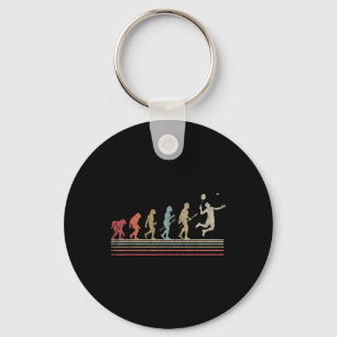 Llavero Divertido Bádminton Vintage Estilo Retro Evolución