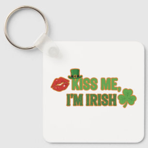 Llavero Divertido Bésame soy Irlandés Fiesta del Día de Sa