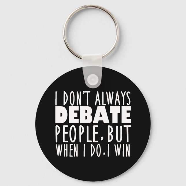 Llavero Divertido campeón del equipo de debate (Anverso)