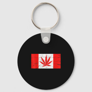 Llavero ¡Divertido Canadá y hoja de marihuana! Nueva bande
