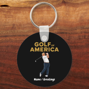 Llavero Divertido Chiste de Golf de América Meme Trump Pun