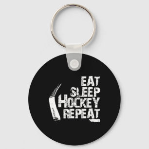 Llavero Divertido comer Sleep Hockey sobre hielo Repetir r