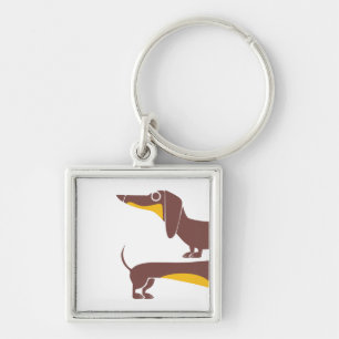 Llavero Divertido dachshund lindo para padres de perros la