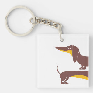Llavero Divertido dachshund lindo para padres de perros la