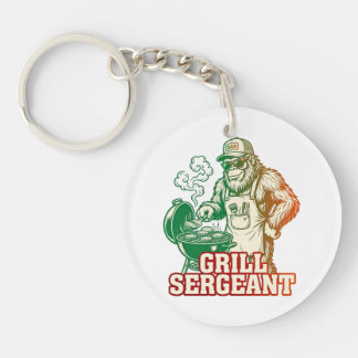 Llavero divertido de Bigfoot Sargento de la Parril
