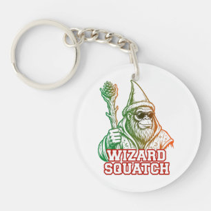 Llavero divertido de Bigfoot Wizard Squatch